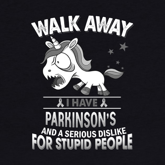 funny Parkinson's grumpy unicorn warrior by TeesCircle